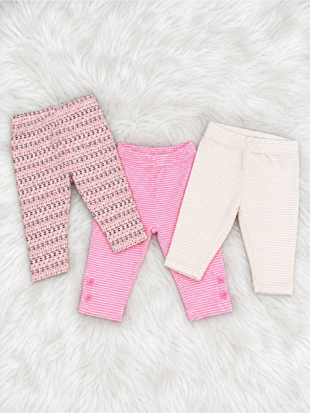 Baby Girl Leggings Bundle — 3 Pairs
